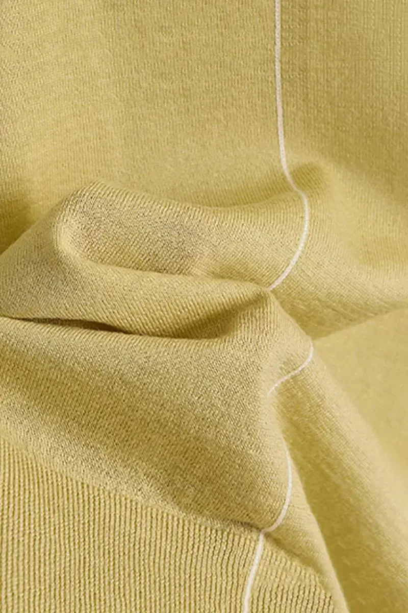 100 Merino Wool Dual-layer Collar Cardigan