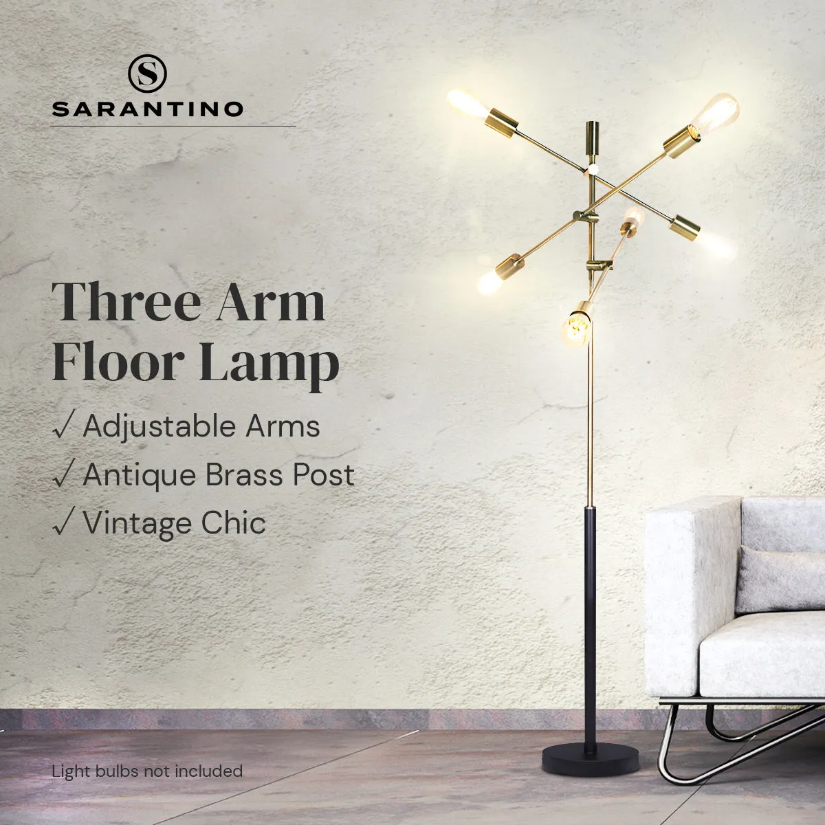6-Light Metal Sputnik Floor Lamp | Bold Design, Industrial Style