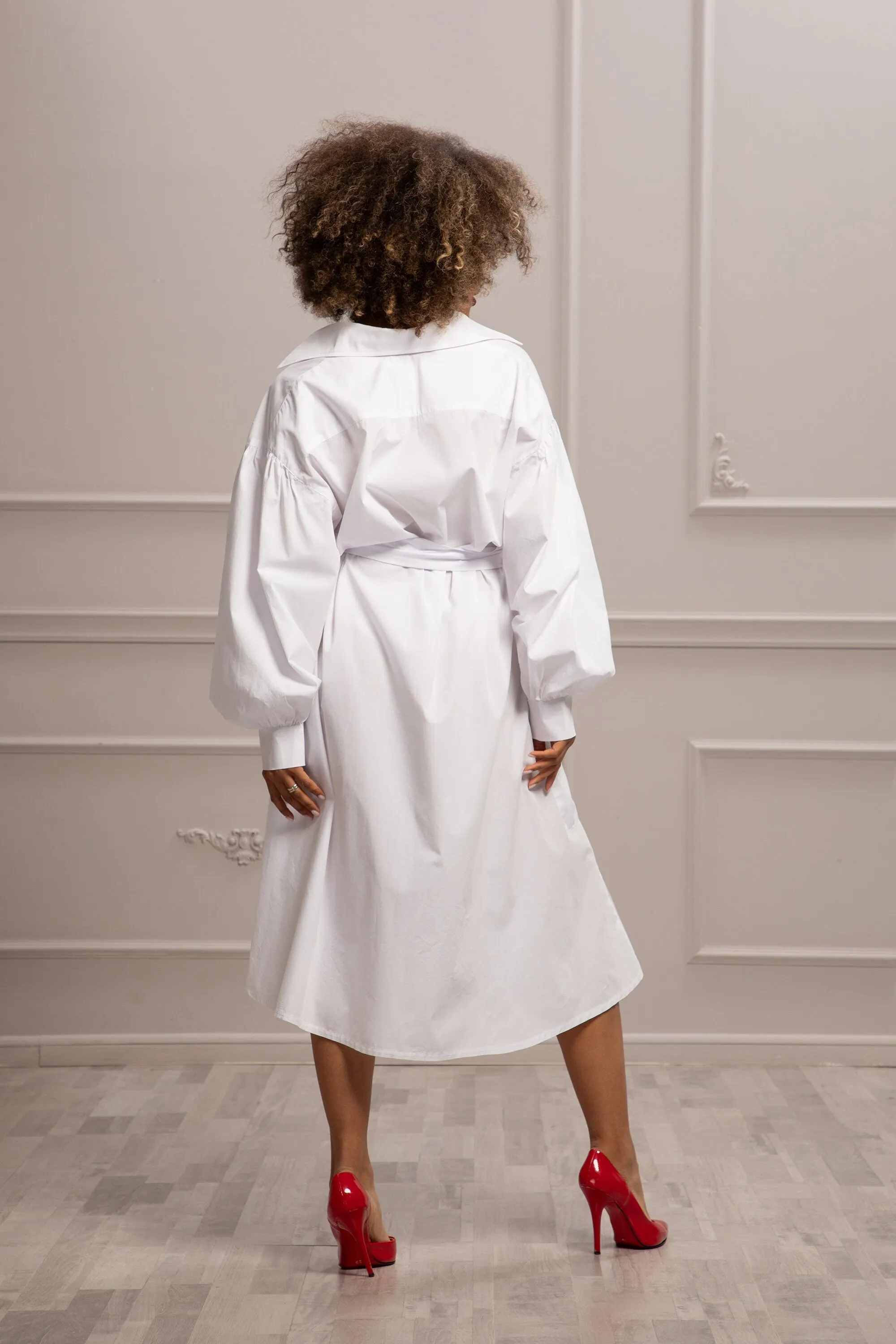 ASYMMETRIC SHIRT DRESS