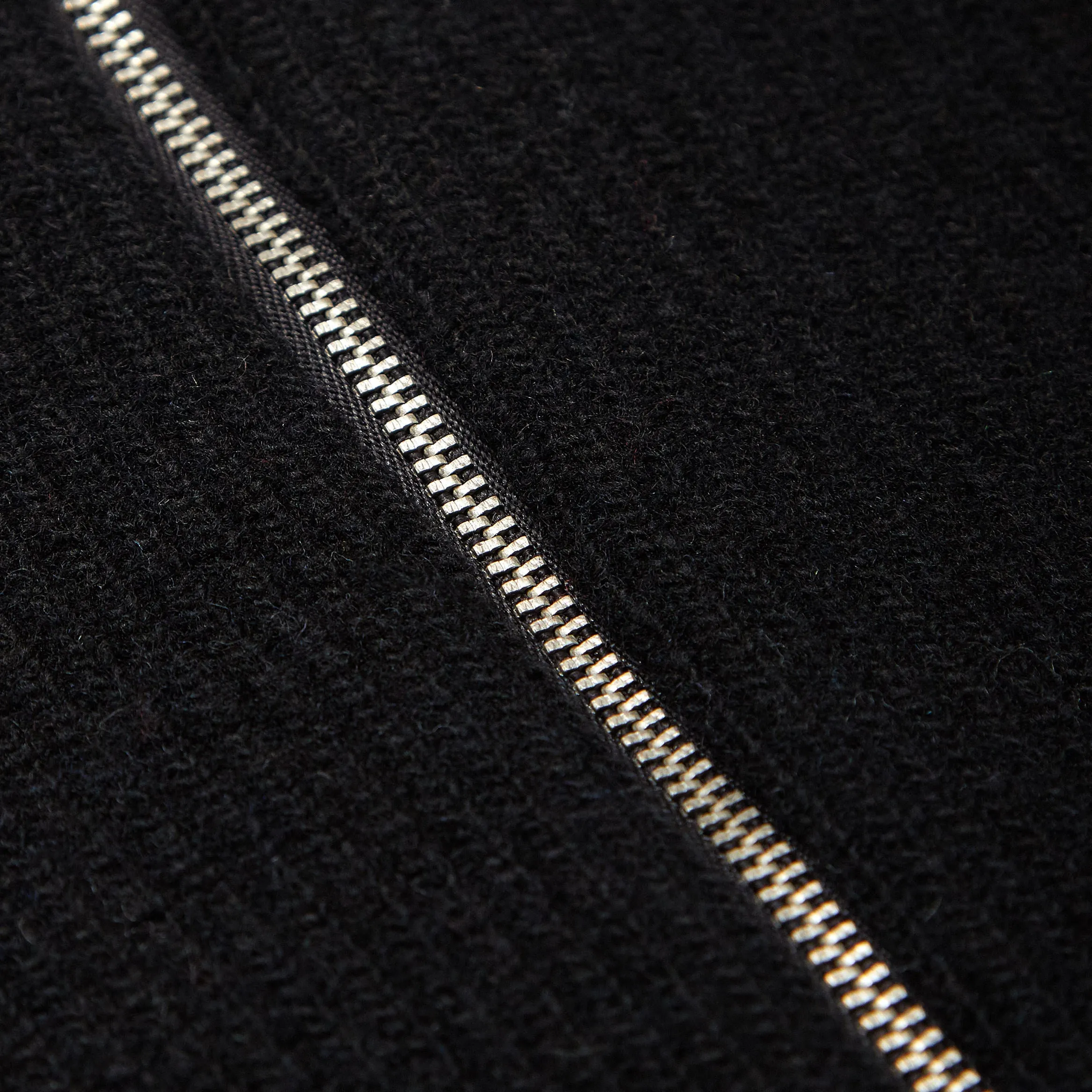 Beauchamp Lambswool Blend Zip Through Cardigan in Black