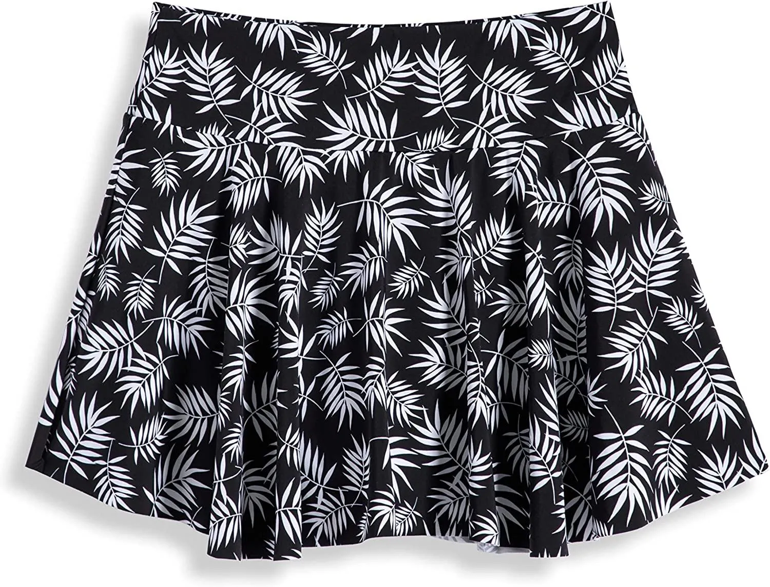 Beautikini Women's Mid Waisted Swim Skirt Bottoms Tummy Control Swimwear Bikini Skirt Bottom