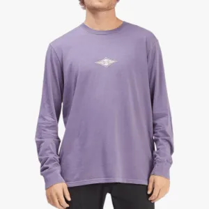 Billabong Mens Diamond Wave Long Sleeve Tee Purple