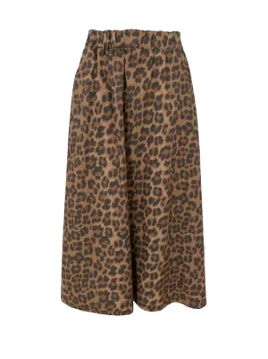 Black Colour Bcabbie Leopard Skirt