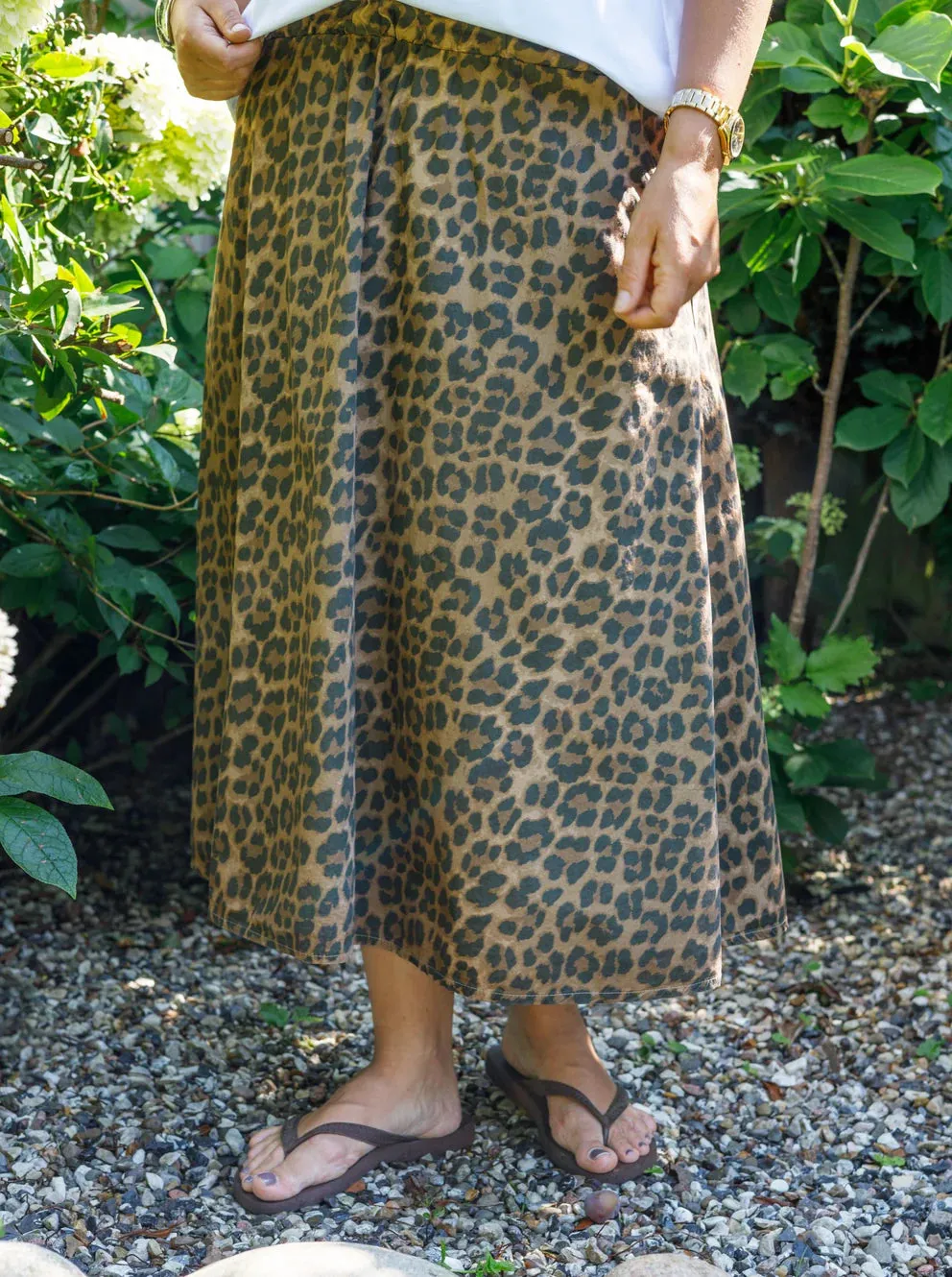 Black Colour Bcabbie Leopard Skirt