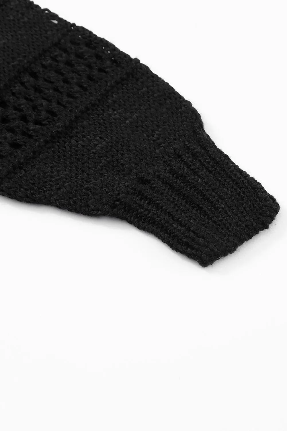 Black Knit Cardigan for Women