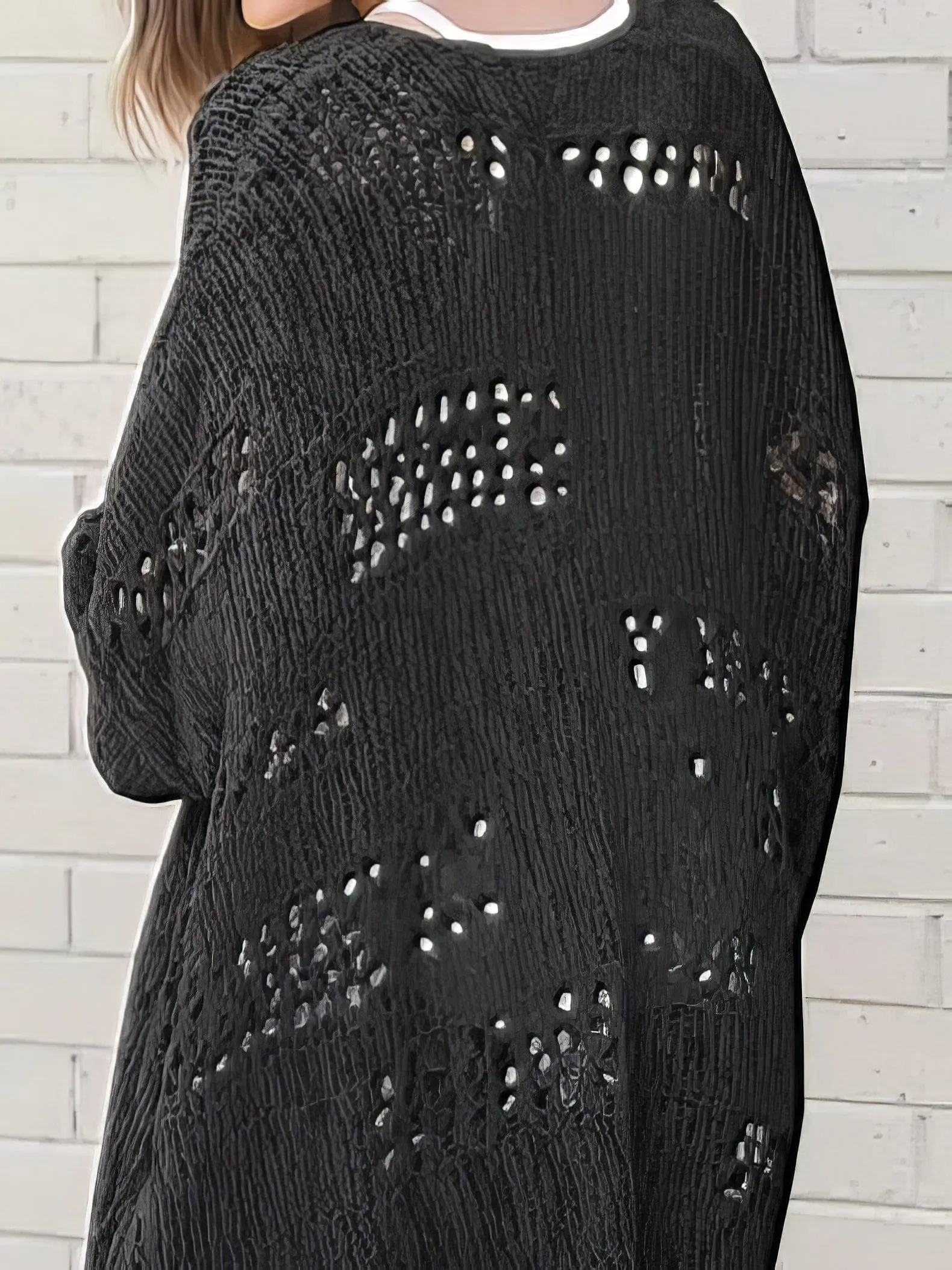 Black Knit Cardigan for Women