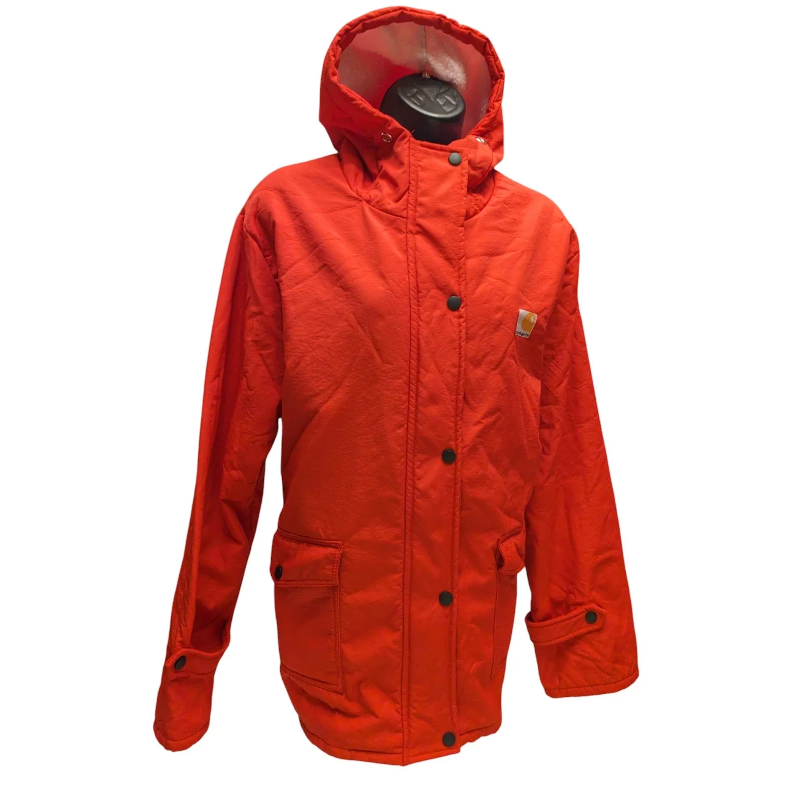 Carhartt Jacket Womens XXL Sherpa Lined Insulated Hooded Winter Fall Coat Parka