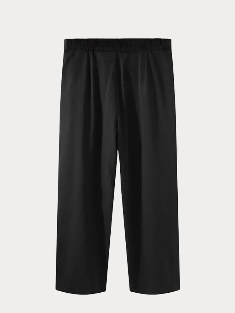 Comfy Pleated Wide Leg Slack Pants