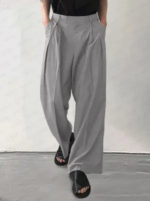 Comfy Pleated Wide Leg Slack Pants
