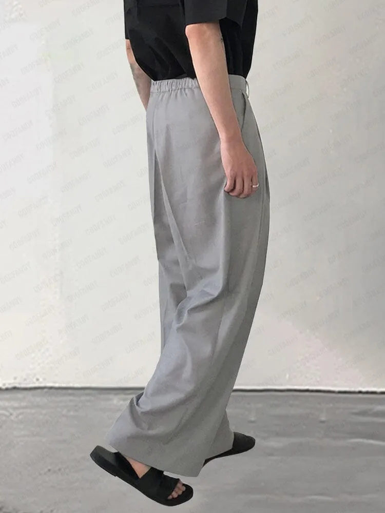 Comfy Pleated Wide Leg Slack Pants