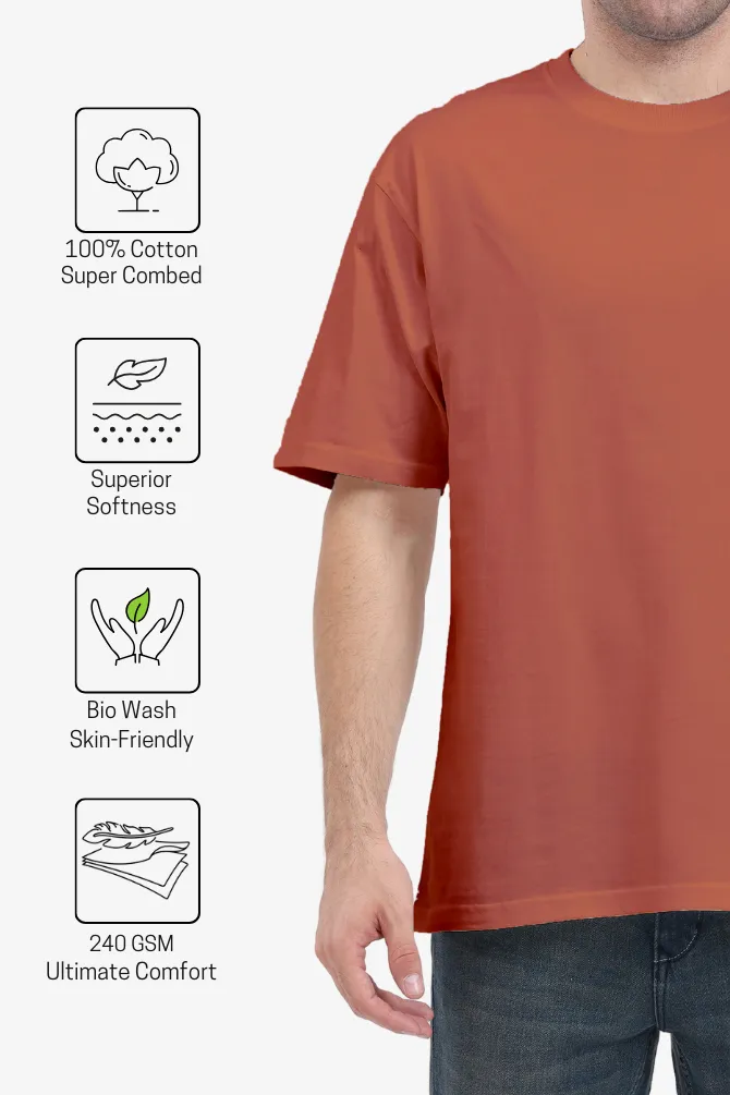 Coral Oversized T-shirt for men