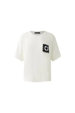 Crochet Pocket T-Shirt - White