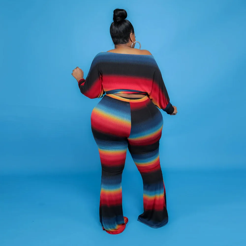Crop Top and Wide-Leg Pants Set