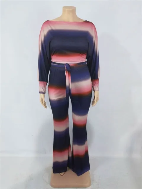Crop Top and Wide-Leg Pants Set