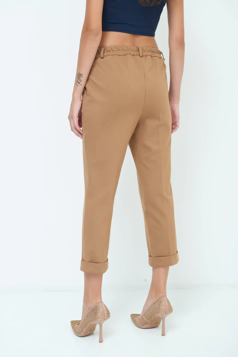 Cropped pleated pants wholesale