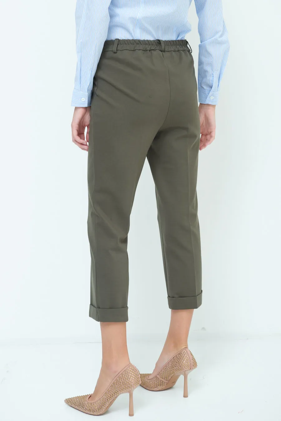 Cropped pleated pants wholesale