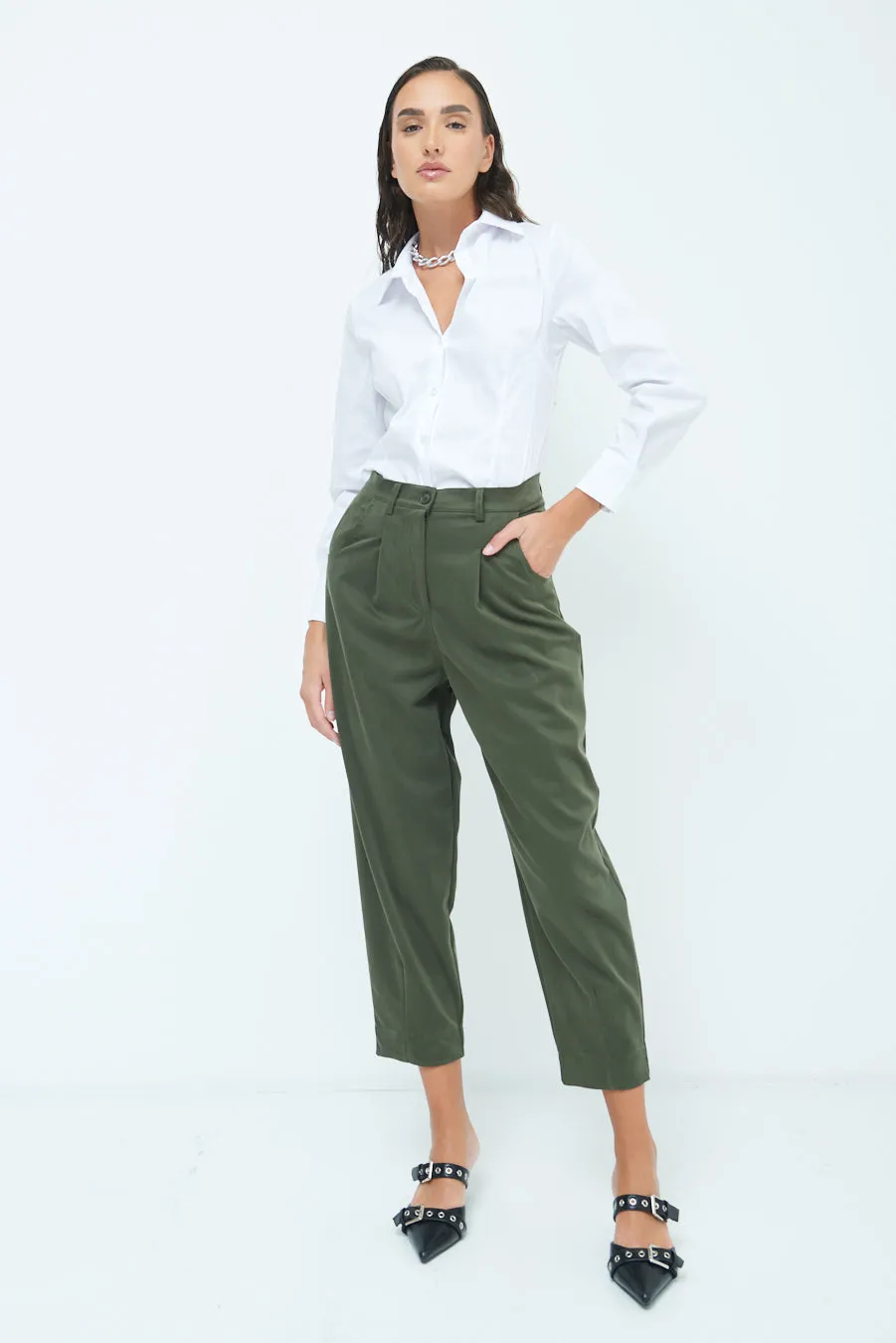 Cropped tailored trousers wholesale