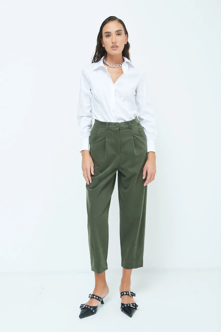 Cropped tailored trousers wholesale
