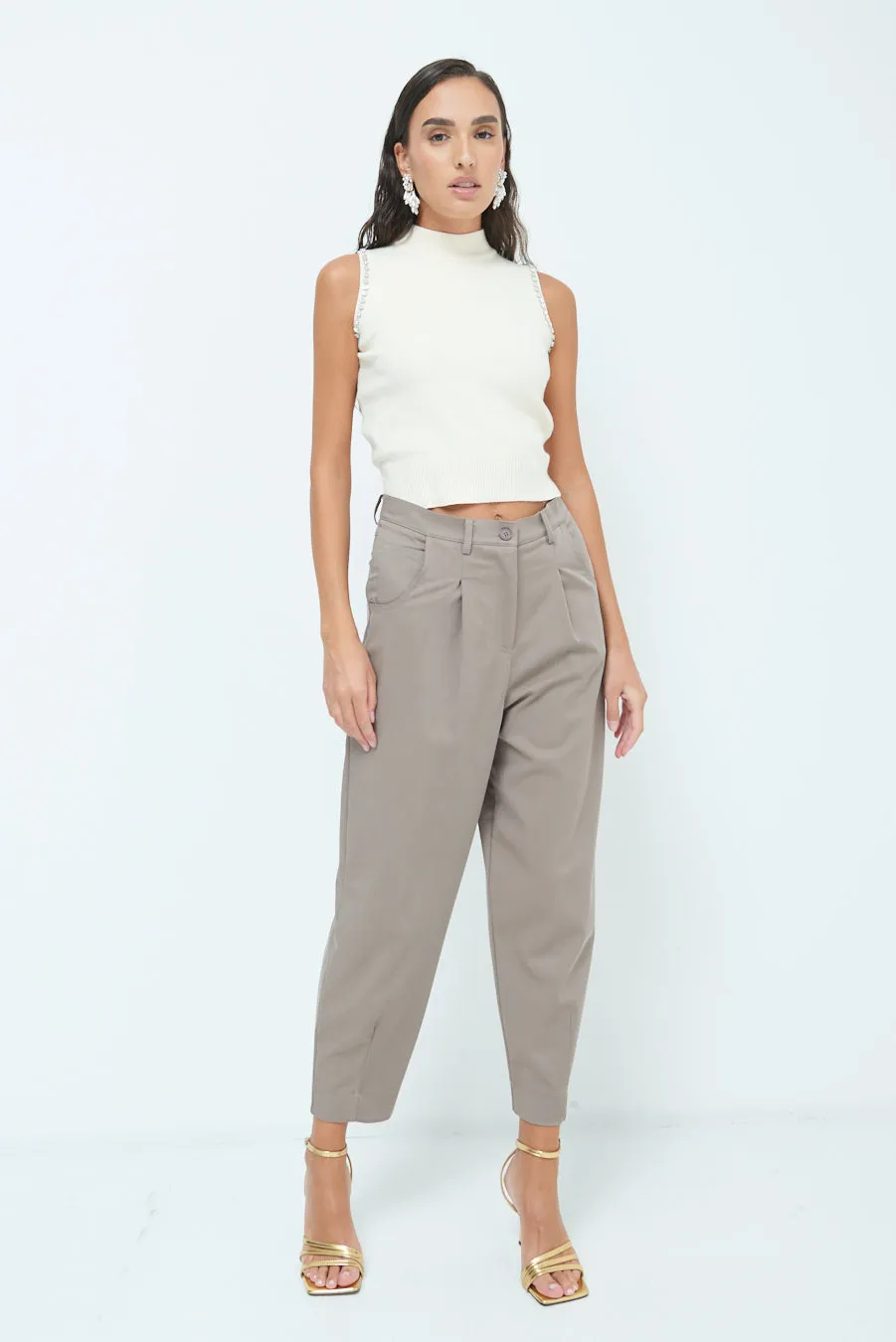 Cropped tailored trousers wholesale