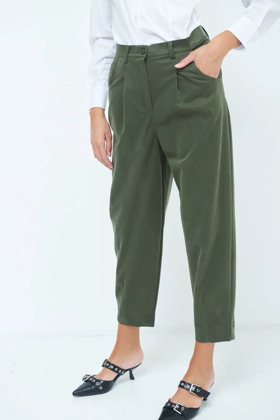 Cropped tailored trousers wholesale