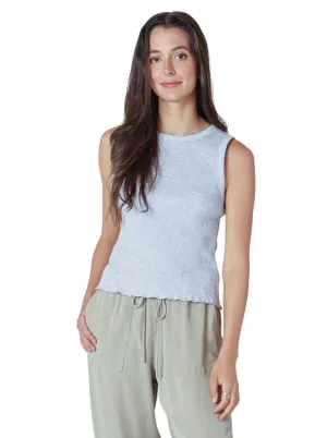 DX Waffle Tank-Heather Grey