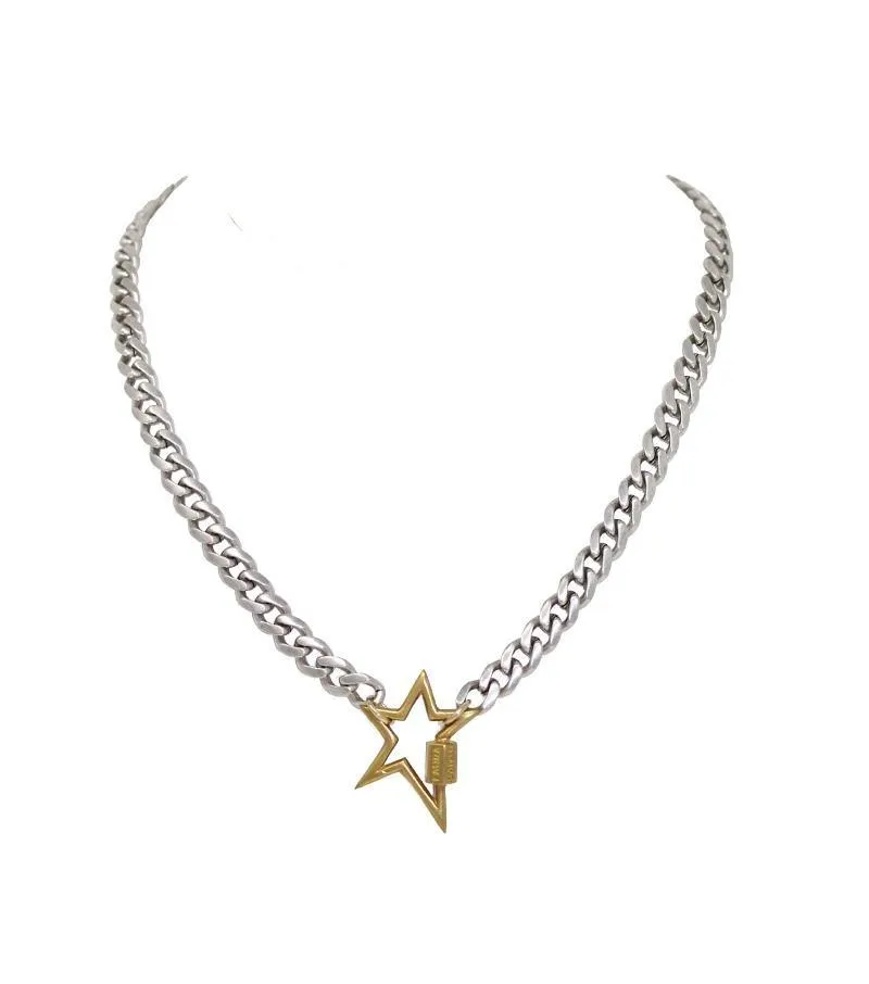 Extra Bold Star Lock Necklace