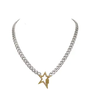 Extra Bold Star Lock Necklace