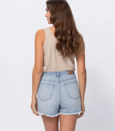 FINAL SALE Judy Blue Hi Waist Braided Waistband Shorts