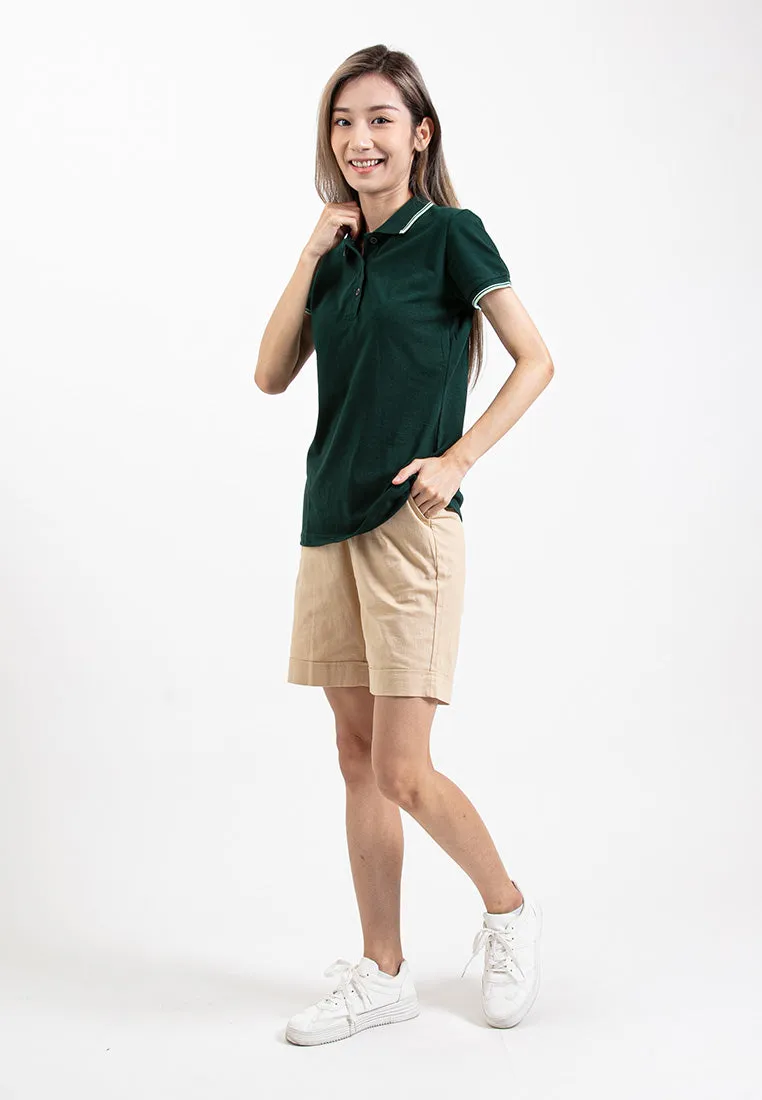 Forest Ladies 17/18" Stretchable Cotton Linen Elastic Waist Women Bermuda Shorts Pants | Seluar Perempuan - 860151