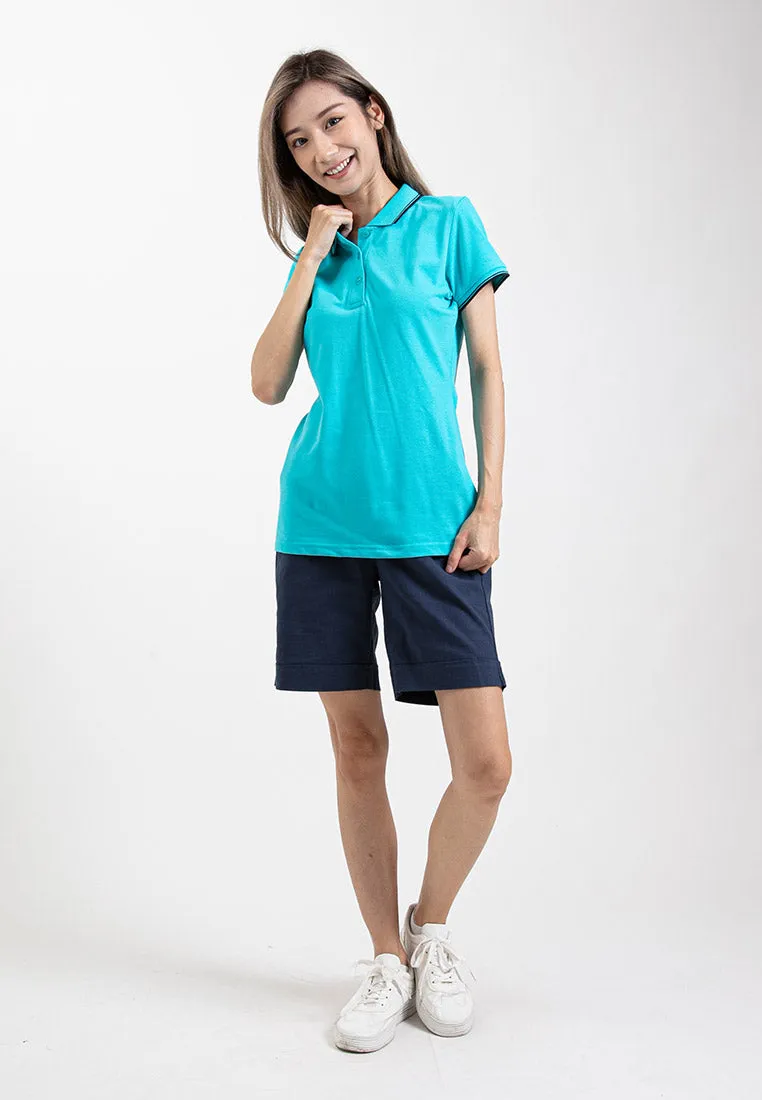 Forest Ladies 17/18" Stretchable Cotton Linen Elastic Waist Women Bermuda Shorts Pants | Seluar Perempuan - 860151
