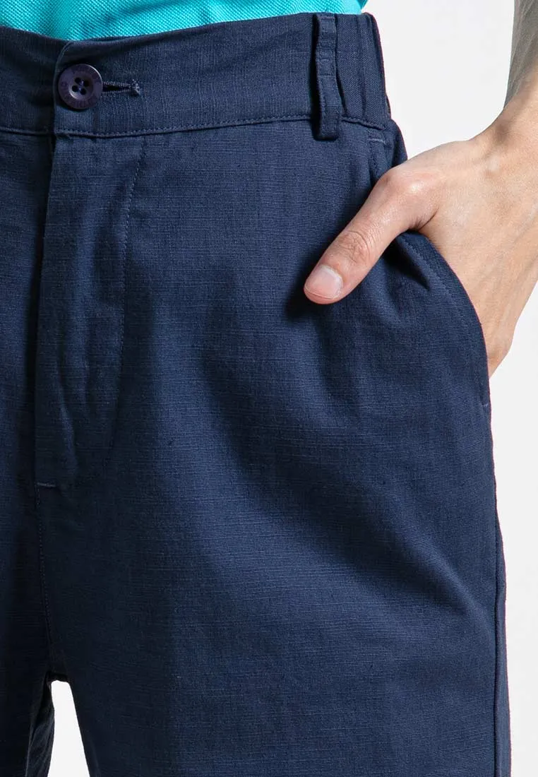 Forest Ladies 17/18" Stretchable Cotton Linen Elastic Waist Women Bermuda Shorts Pants | Seluar Perempuan - 860151