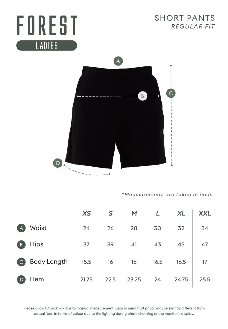 Forest Ladies Stretchable Cotton Linen Pleated Bermuda Shorts Women Short Pants - 870151