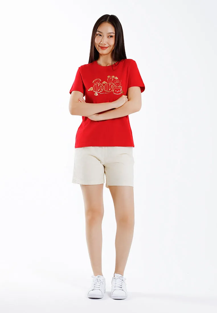 Forest Ladies Stretchable Cotton Linen Shorts Elastic Waist Women Casual Short Pants | Seluar Pendek Perempuan - 860170
