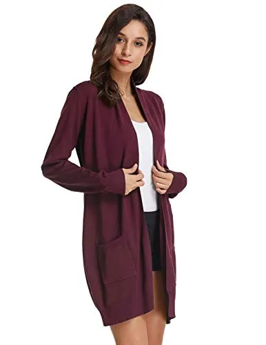 GRACE KARIN Women's Cardigan Sweater Color Block Long Sleeve Casual Long Sleeve Argyle Black S