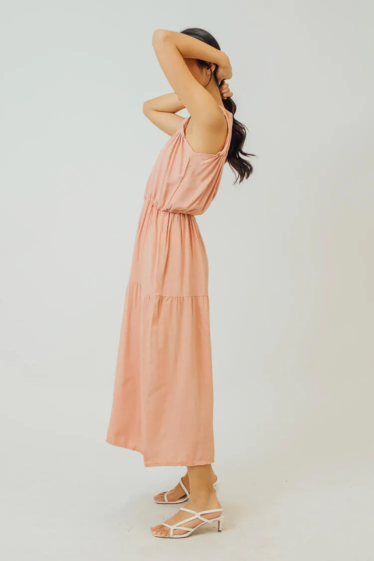 Greta Pleated Tiered Midi Dress