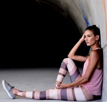 High Waist Printed Yoga Pants