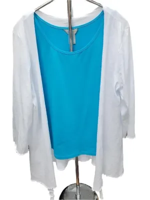 Jacket- White Slub Jersey Shrug Women's-1266
