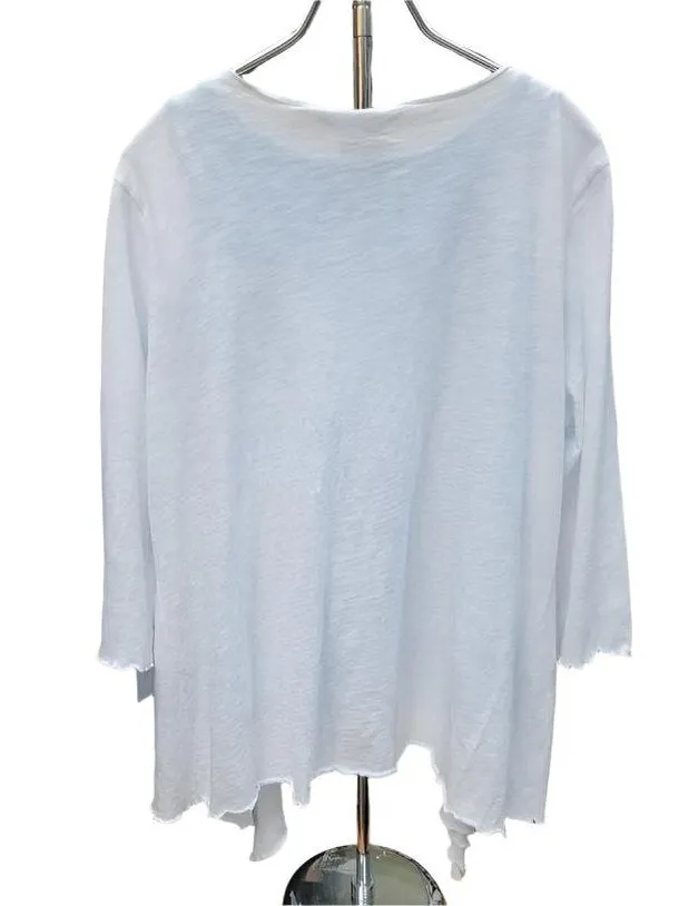 Jacket- White Slub Jersey Shrug Women's-1266