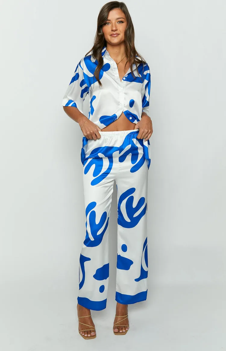 Karren Blue Print Pants