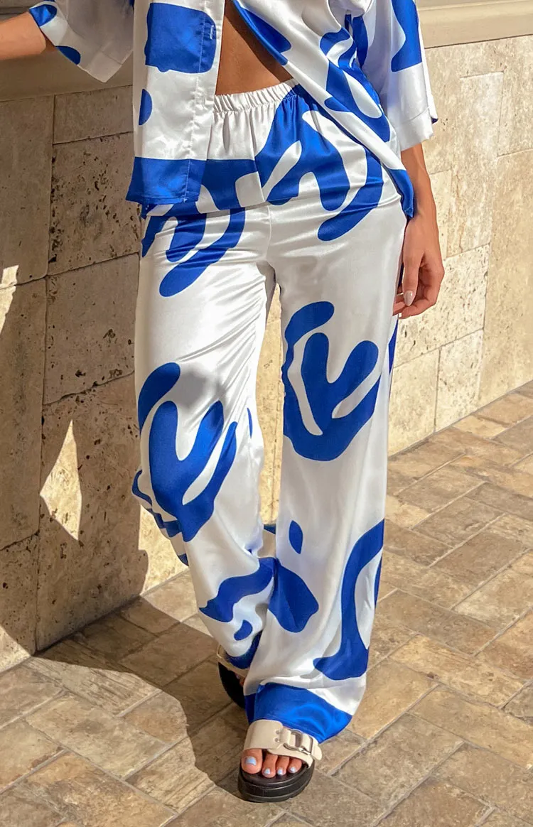 Karren Blue Print Pants