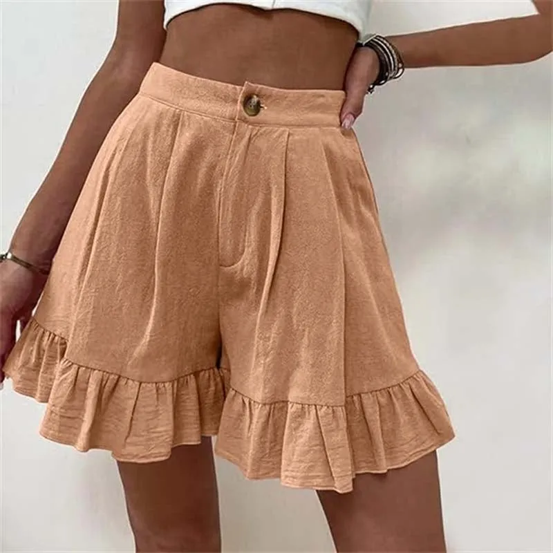 Kissha™ | Flowy Ruffle Hem Shorts
