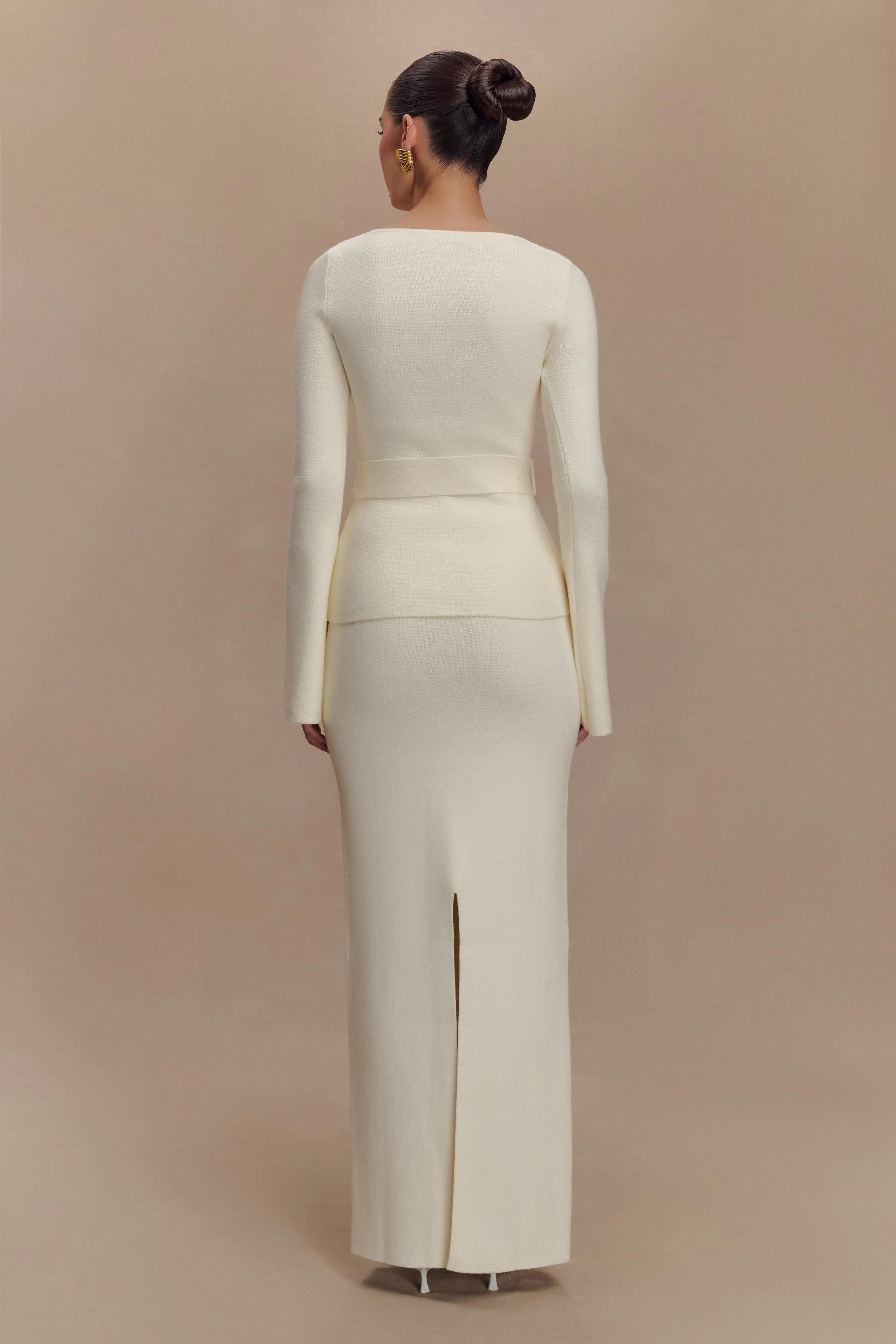 Kyle Knit Maxi Skirt - Ivory