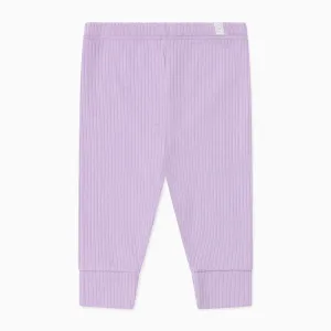 Lilac Ribbed Leggings
