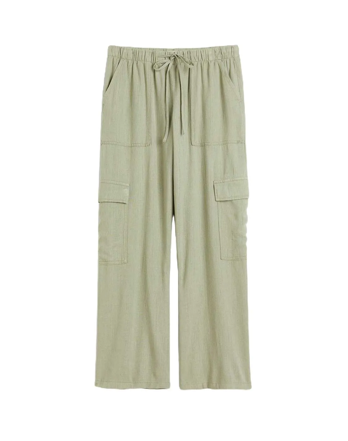 Linen-blend Cargo Pants