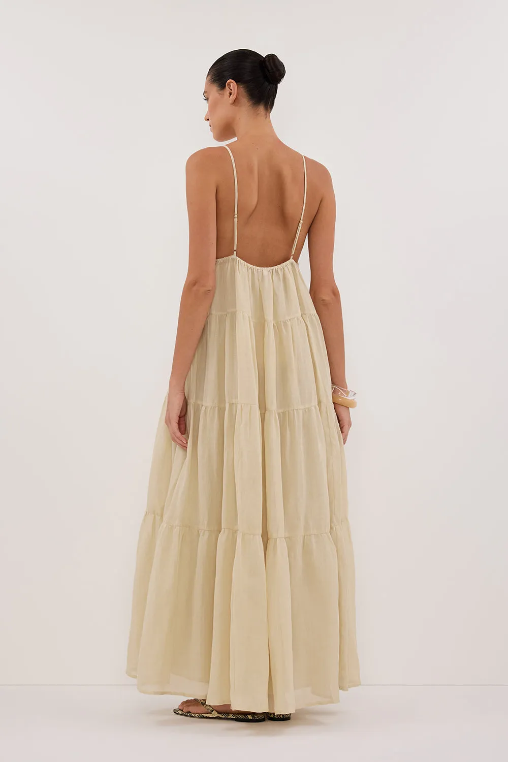LIZA PLASTER RAMIE MIDI DRESS
