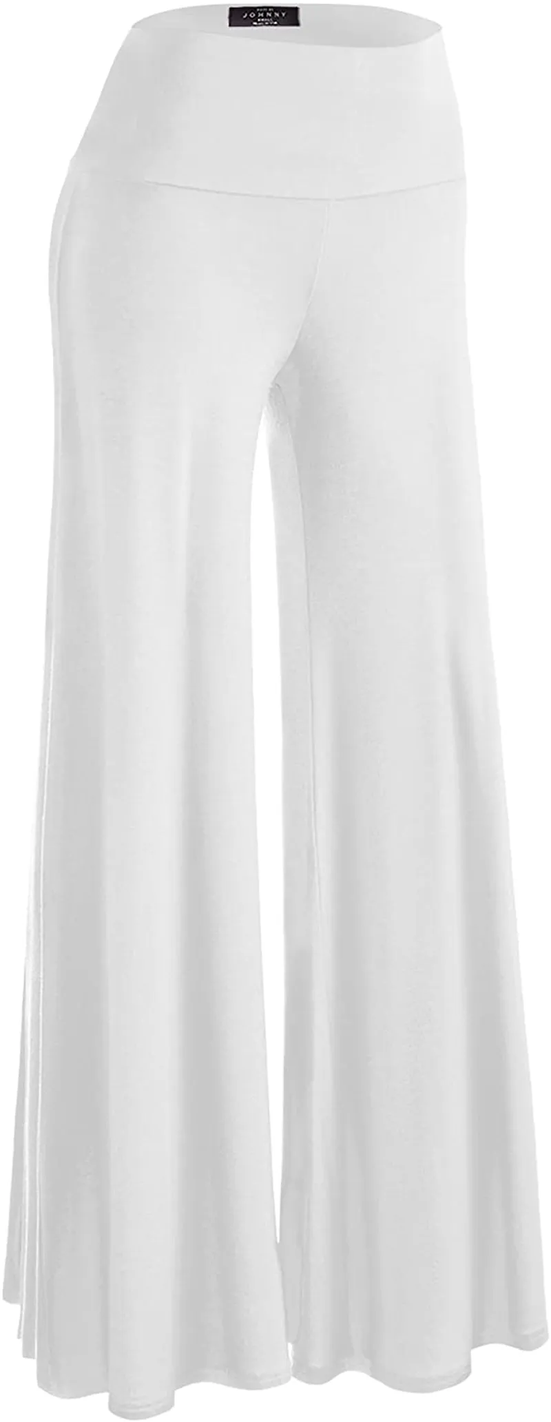 Made By Johnny Women's Casual Comfy Solid Wide Leg Palazzo Lounge Pants