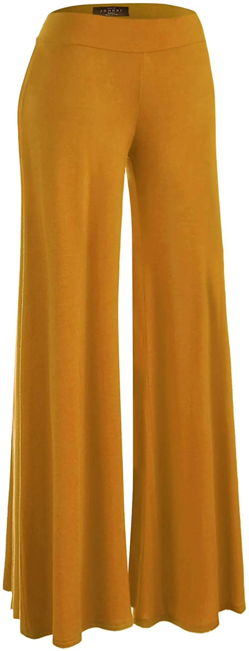 Made By Johnny Women's Casual Comfy Solid Wide Leg Palazzo Lounge Pants
