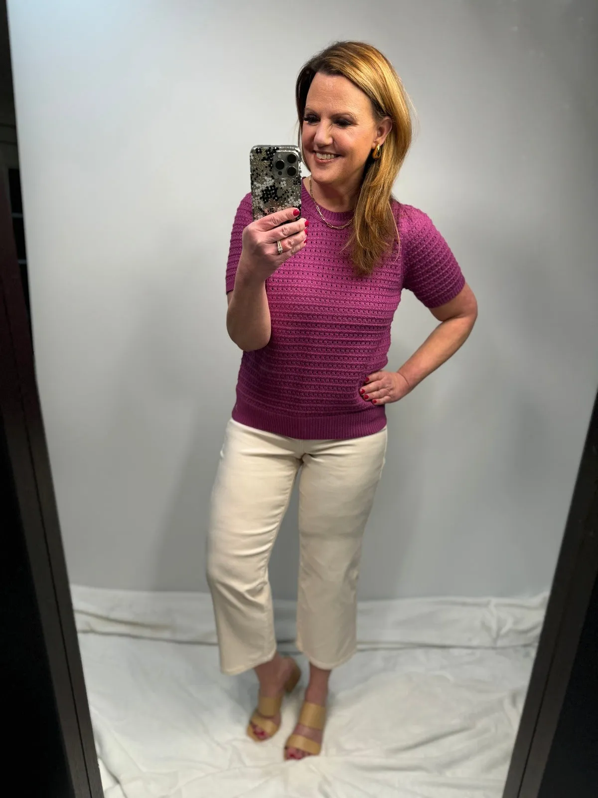 Magic Pants - Wide Leg Capri in Gardenia