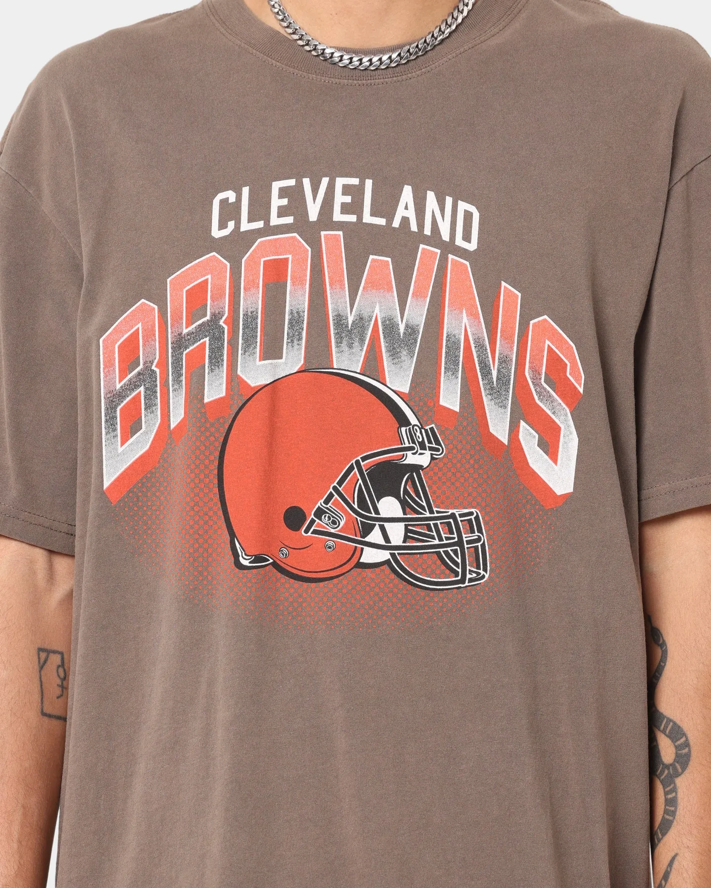 Majestic Athletic Cleveland Browns Vintage Arch T-Shirt Faded Brown