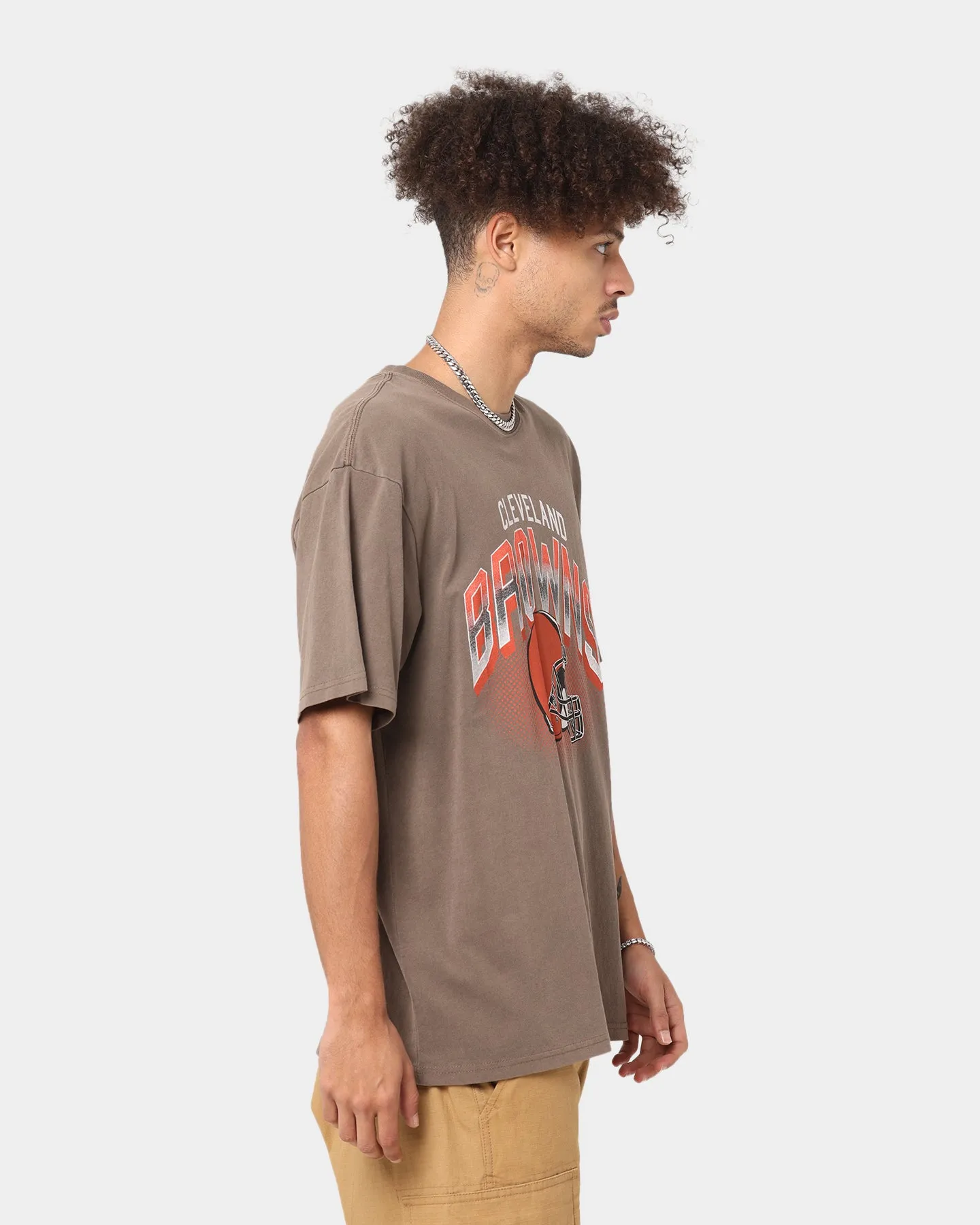 Majestic Athletic Cleveland Browns Vintage Arch T-Shirt Faded Brown